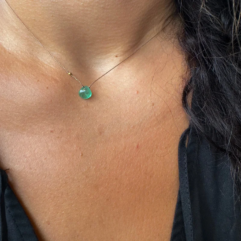 black diamond stud earrings EMERALD PENDANT NECKLACE