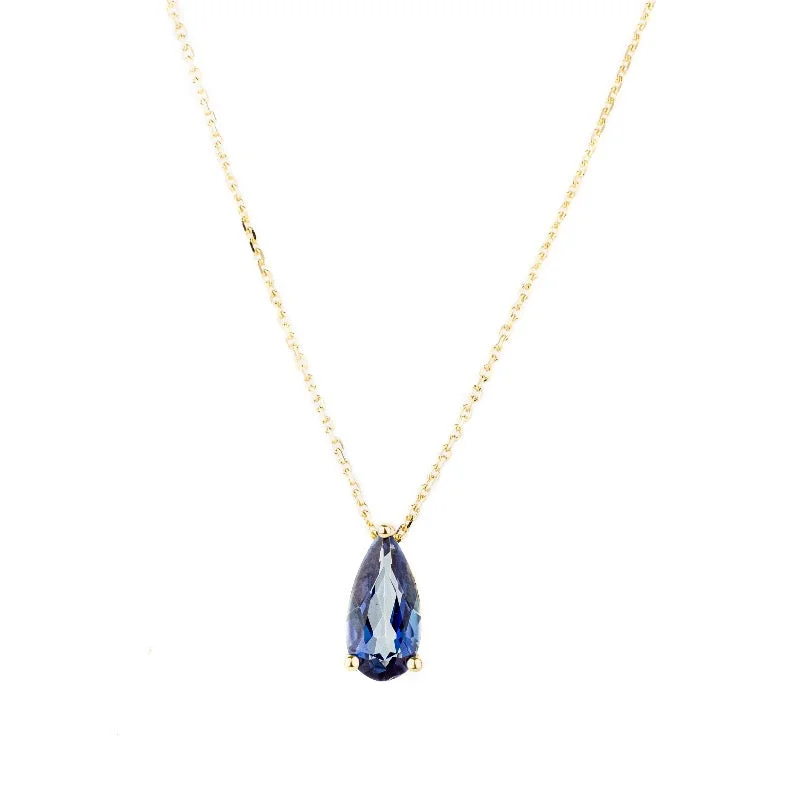 real zircon gemstone bracelet English Blue Topaz Pear Shaped Necklace