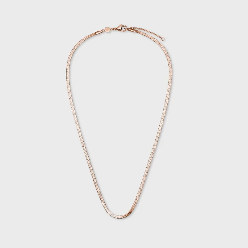 dainty gemstone choker necklace Essentielle Snake Necklace Rose Gold Colour