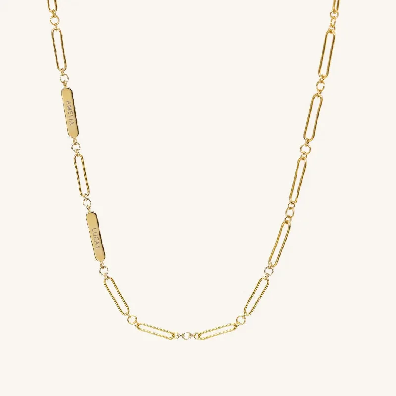celestial sun and moon pendant Etch Chain Necklace