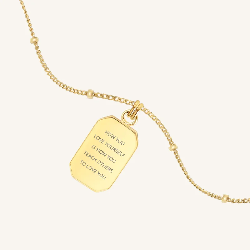 luxury emerald ring platinum Etch Empower Necklace
