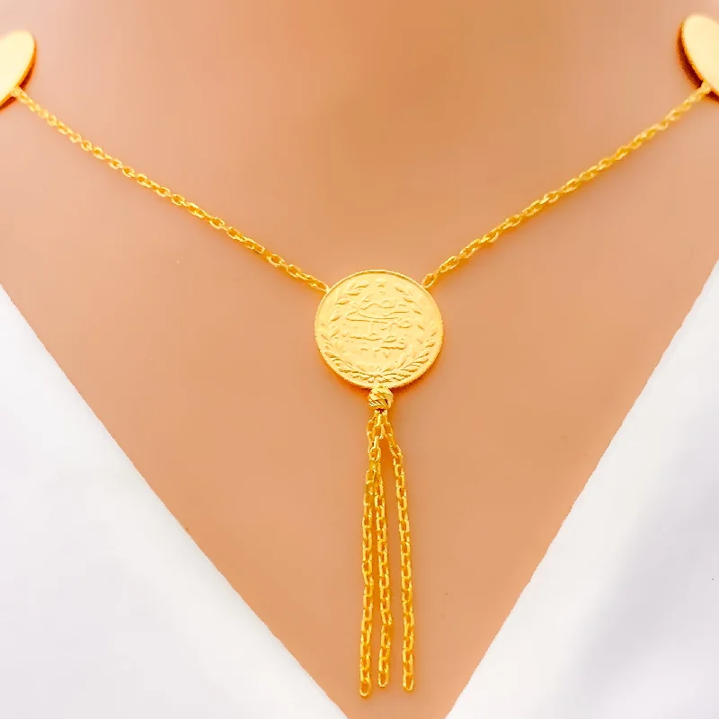 Ethereal Tassel 22k Gold Necklace