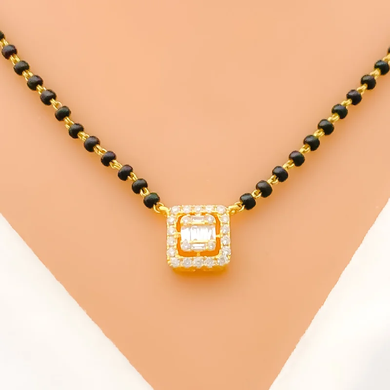 unique diamond eternity band Extravagant Square Block Diamond + 18k Gold Mangal Sutra unique diamond eternity band Extravagant Square Block Diamond + 18k Gold Mangal Sutra