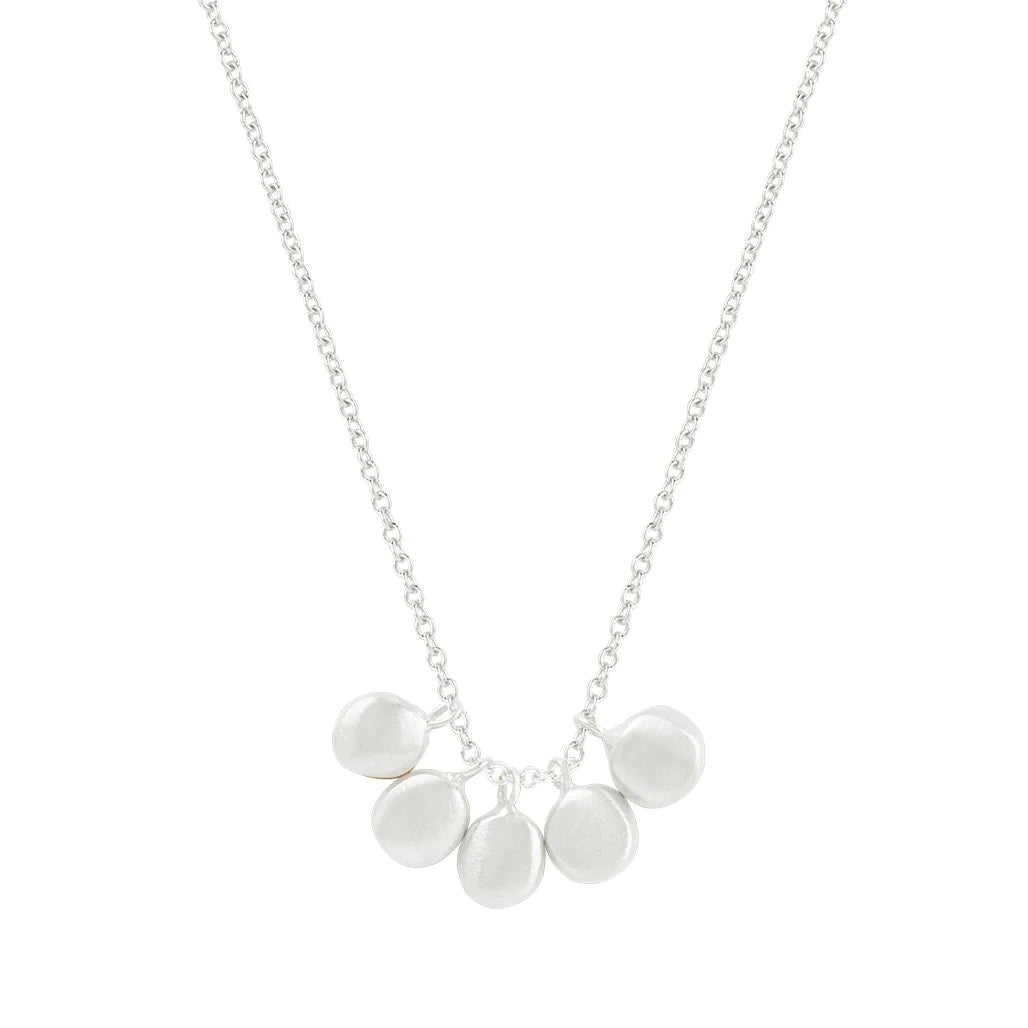 minimalist black pearl necklace Five Tiny Disc Necklace