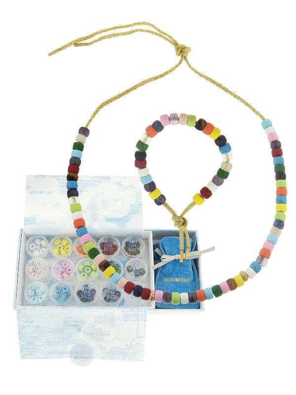 aquamarine birthstone necklace March FORTE Beads Rainbow Necklace and Bracelet MultiKit