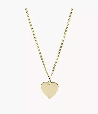 celestial star cluster earrings Fossil Gold Plated Heart Necklace