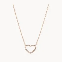 personalized family tree necklace Fossil Open Heart Pendant and Necklace