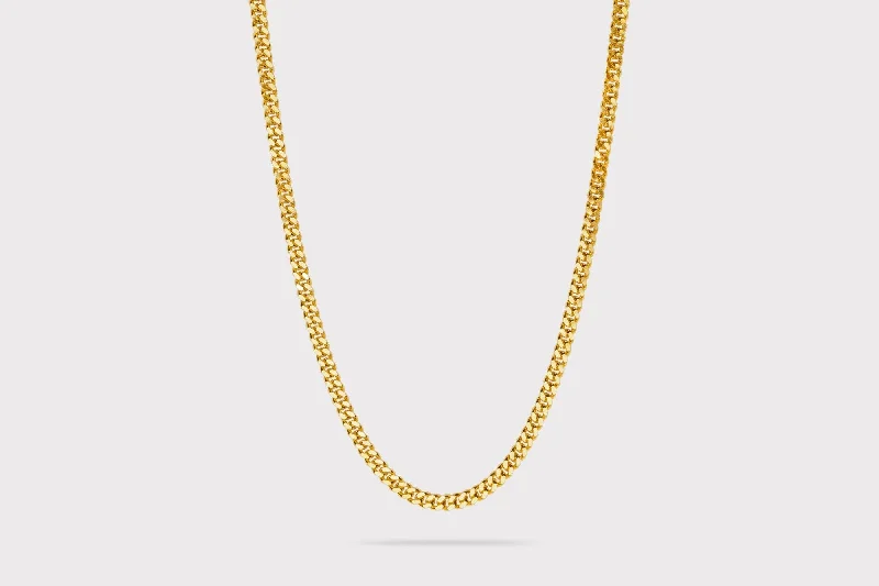 small diamond cross pendant IX Curb Gold Plated Necklace