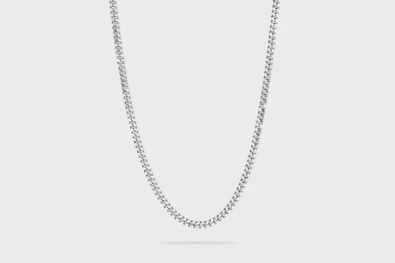 infinity necklace with birthstones IX Curb Silver Necklace