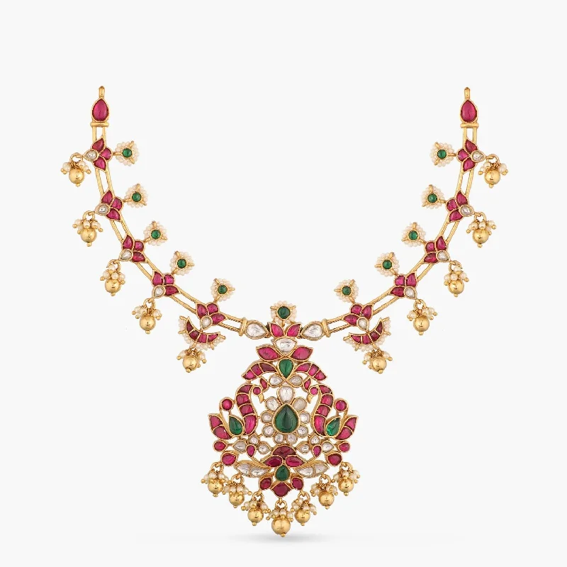rose gold ring with diamonds Ful Kempu Jadau Hasli Silver Necklace