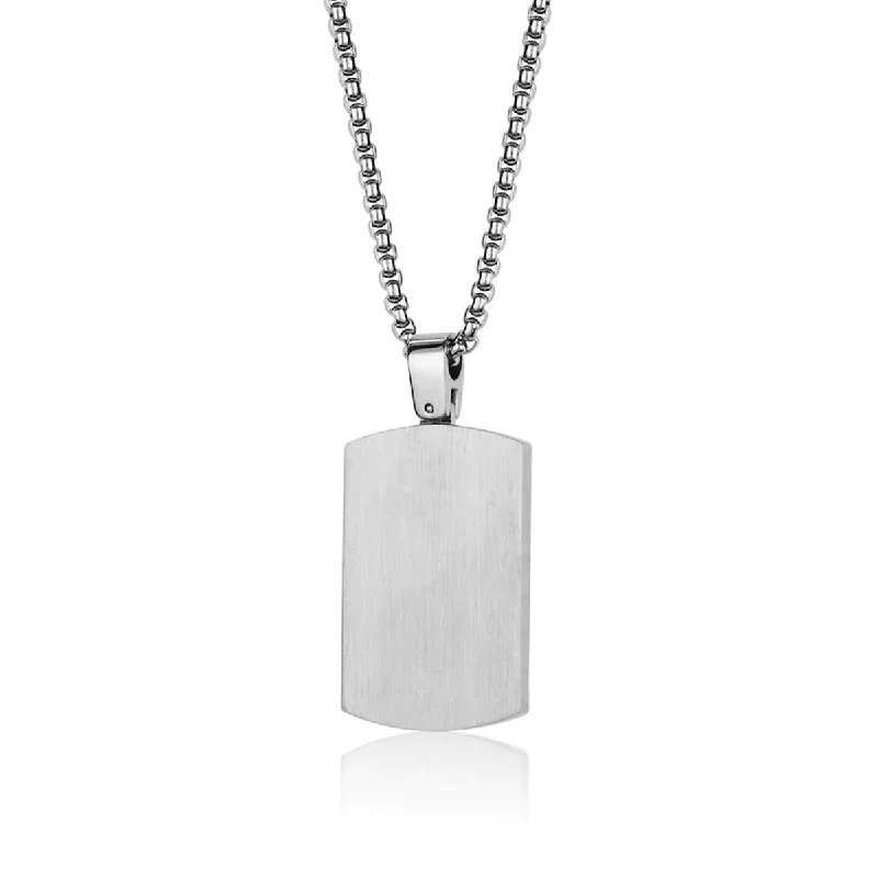 MENS STAINLESS STEEL DOGTAG NECKLACE