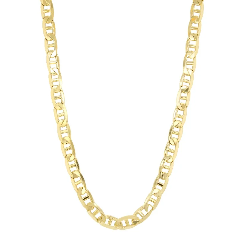 vintage diamond brooch MENS YELLOW GOLD MARINER CHAIN, 4.4MM