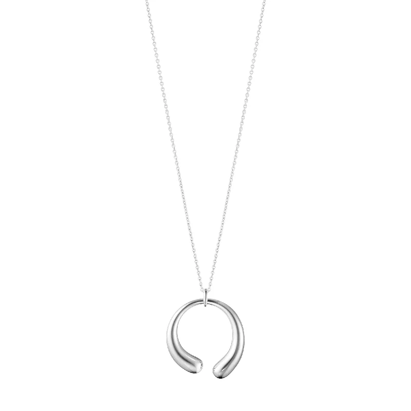 personalized ring with name Large Mercy Silver Necklace