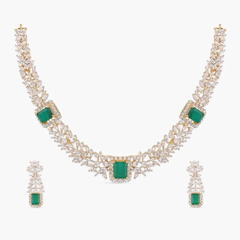 minimalist gold bracelet thin Gloin CZ Silver Necklace Set