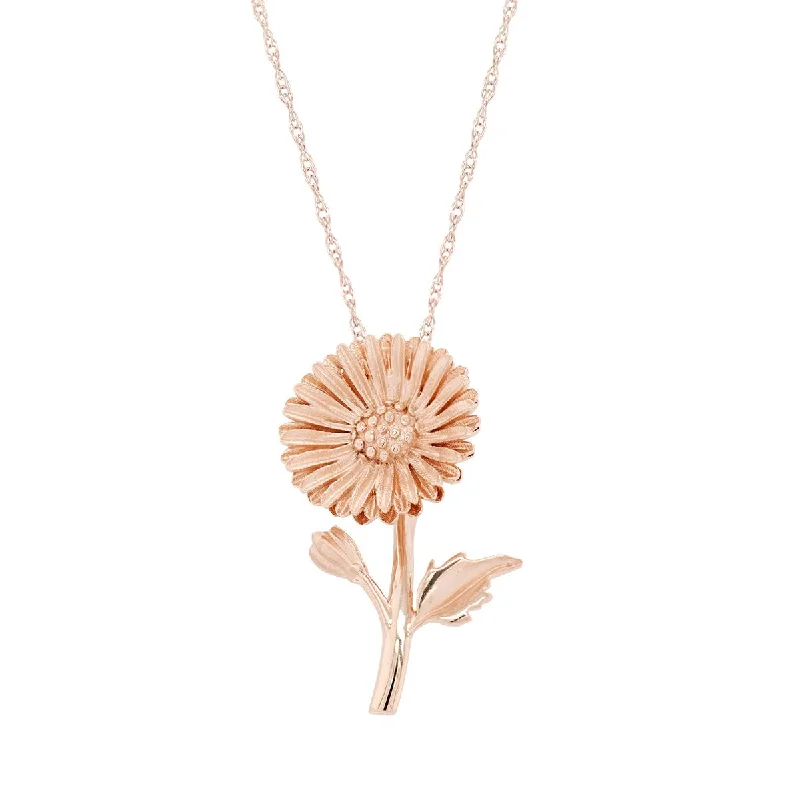 minimalist birthstone bangle ASTER FLOWER PENDANT NECKLACE