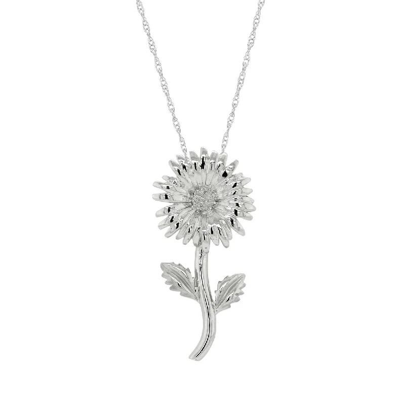 DAISY FLOWER PENDANT NECKLACE