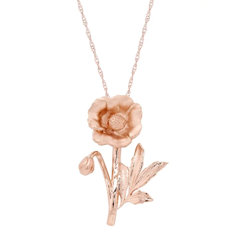 handmade resin flower earrings POPPY FLOWER PENDANT NECKLACE