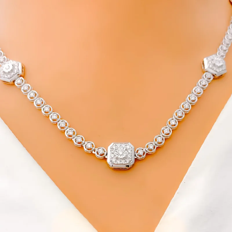 Sophisticated Evergreen Diamond Necklace