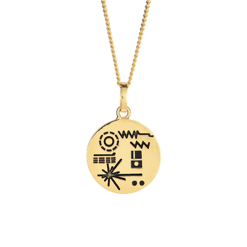 cubic zirconia eternity necklace Golden Record Necklace