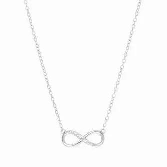 statement silver feather earrings Infinity Sterling Silver Necklace