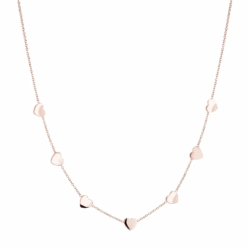 vintage rose gold cameo pendant Italgem Stainless Steel Fine Rose Heart Necklace