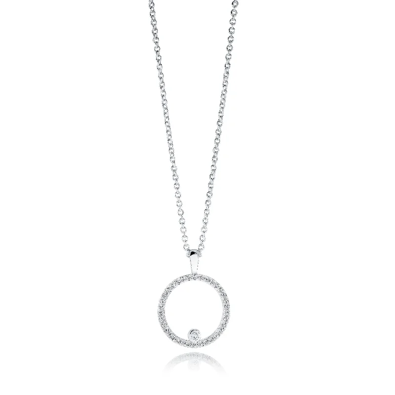 minimalist black pearl necklace Italgem Stainless Steel Circle Necklace