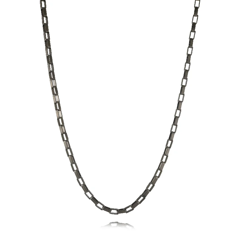 oval cut engagement ring platinum Italgem Stainless Steel Rectangular Box Chain