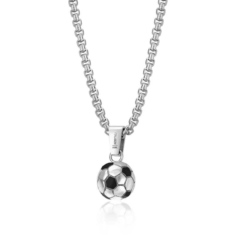 women’s leather wrap bracelet Italgem Stainless Steel Soccer Ball Necklace