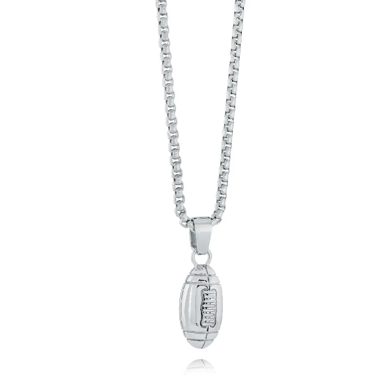 delicate heart stud earrings Italgem Stainless Steel Football Necklace