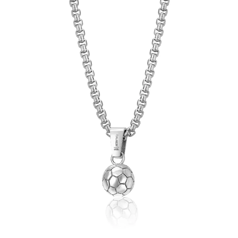 modern baguette diamond ring Italgem Stainless Steel Soccer Necklace