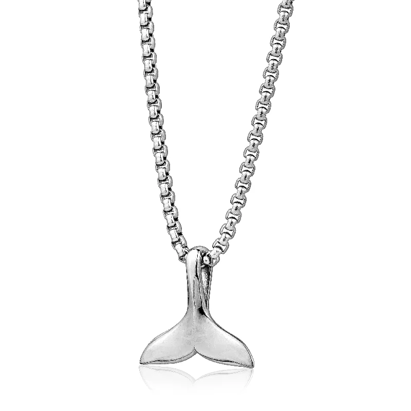 petite diamond promise ring Italgem Stainless Steel Whale Tail Necklace