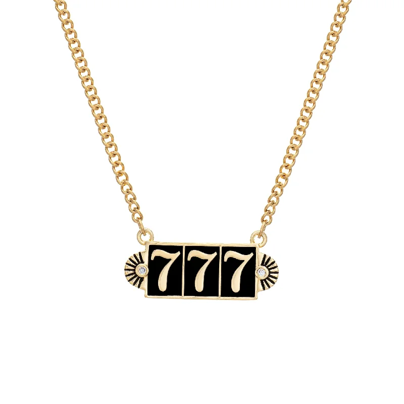 crystal-studded gold ring Jackpot Necklace