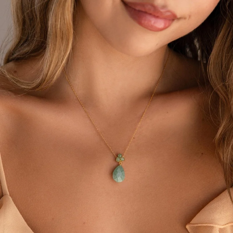 celestial galaxy planet necklace Jade Teardrop Necklace