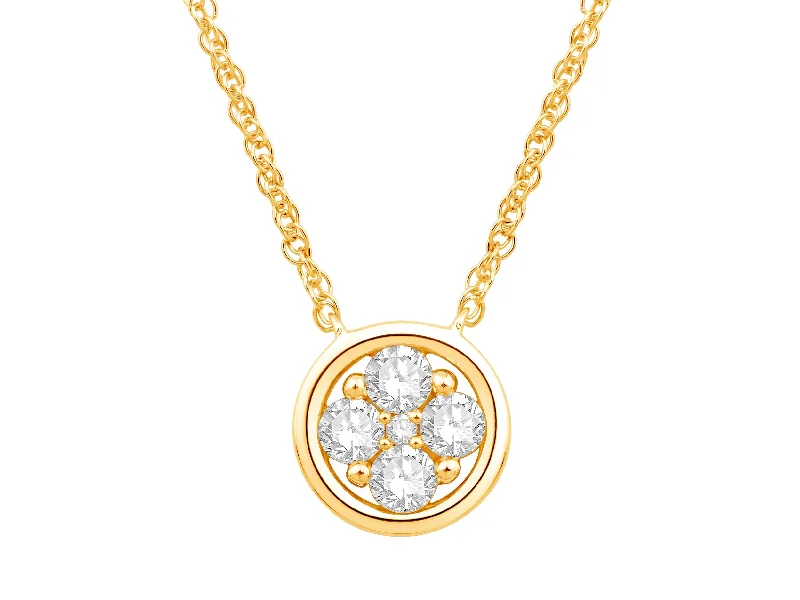 eternity ring for anniversary 14K Yellow Gold Diamond Necklace