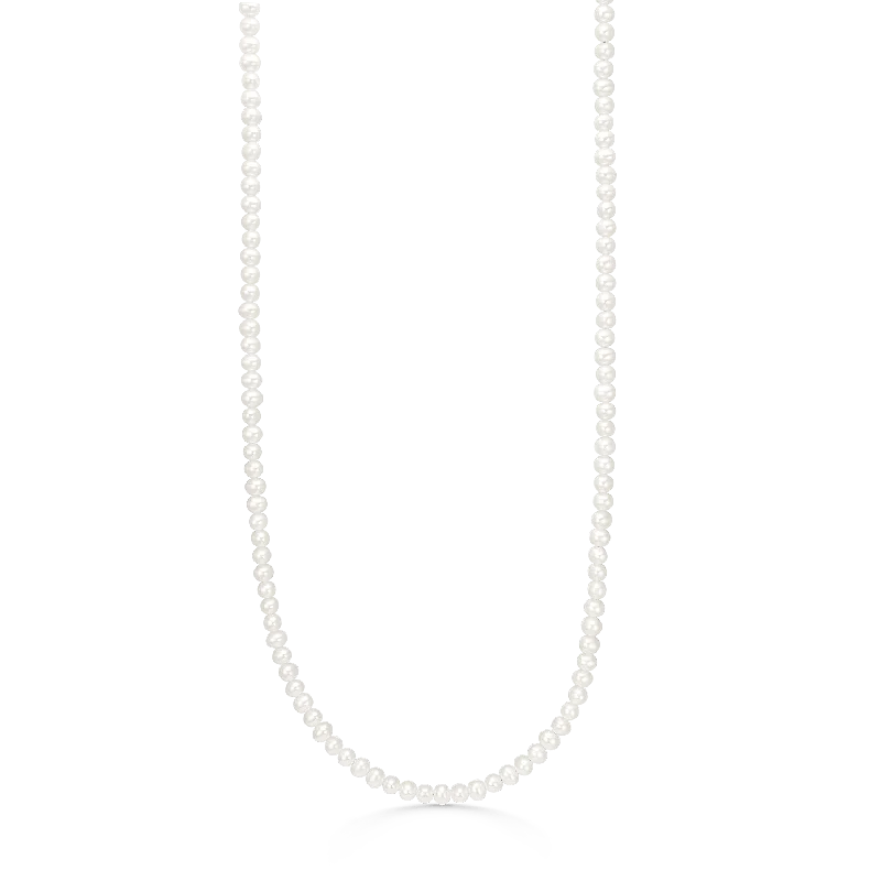 rose gold initial pendant necklace Esther 14K Gold Necklace w. Pearls