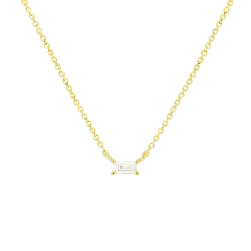 celestial crescent moon bracelet Baguette Collection Necklace 002