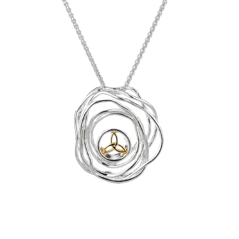 dainty gold chain earrings Keith Jack Celtic Cradle of Life Necklace