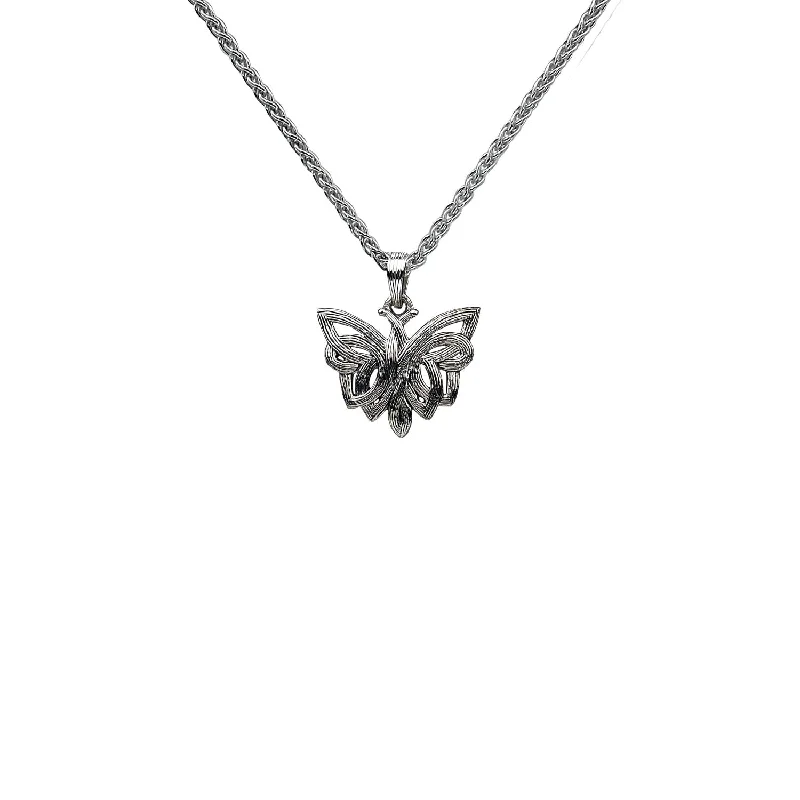 real diamond solitaire ring Keith Jack Silver Butterfly Necklace