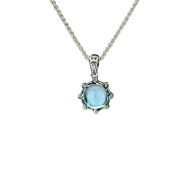 vintage art deco engagement ring Keith Jack Silver Celestial Blue Topaz Necklace