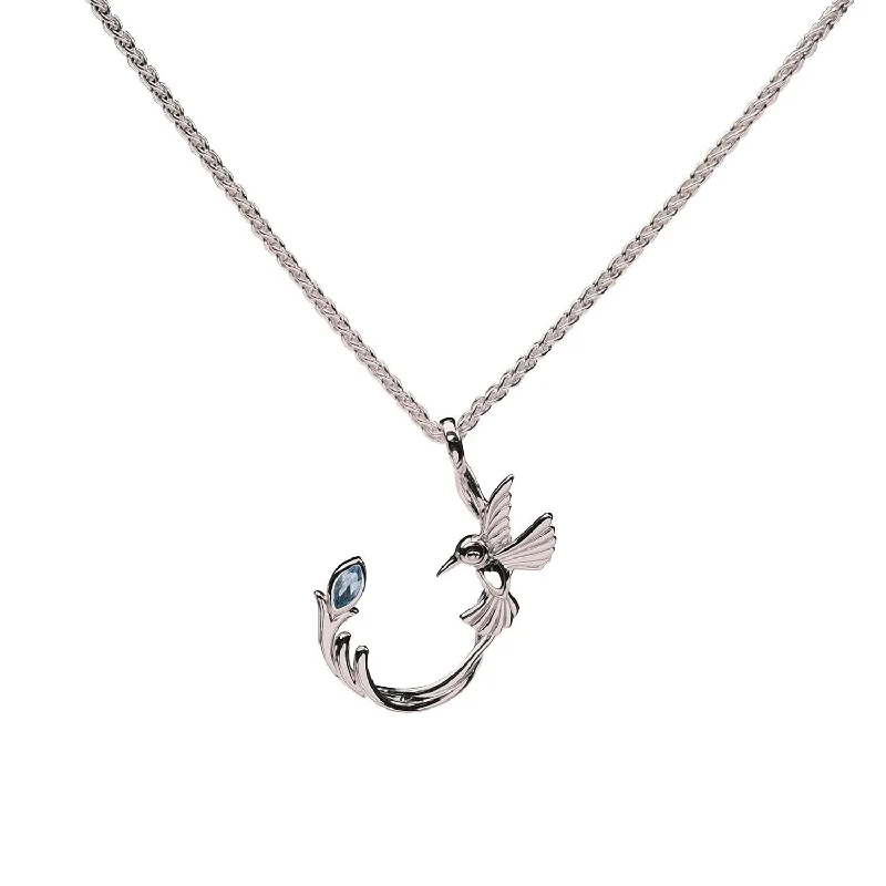 adjustable charm bracelet sterling silver Keith Jack Silver Hummingbird Necklace: Blue Topaz adjustable charm bracelet sterling silver Keith Jack Silver Hummingbird Necklace: Blue Topaz