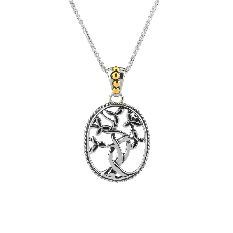 titanium wedding band men’s black Keith Jack Tree of Life Necklace