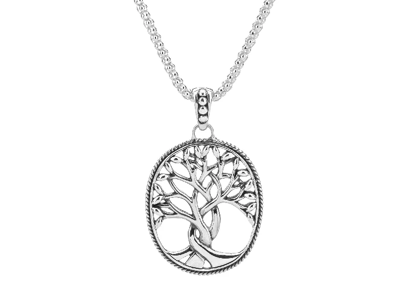 rose gold cubic zirconia earrings Keith Jack Tree of Life Necklace
