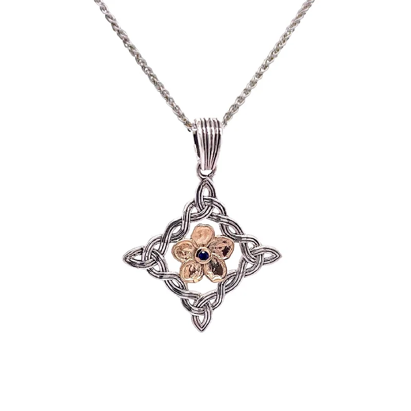 minimalist gold bracelet thin Keith Jack Two-Tone Forget Me Not Necklace