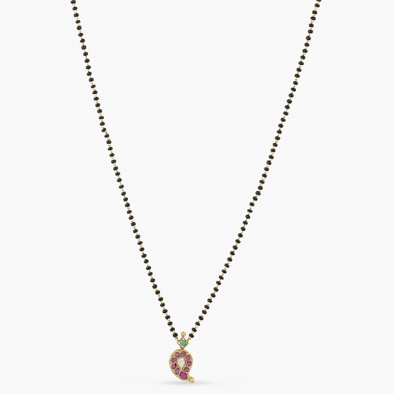 minimalist horseshoe necklace gold Keri Silver Mangalsutra