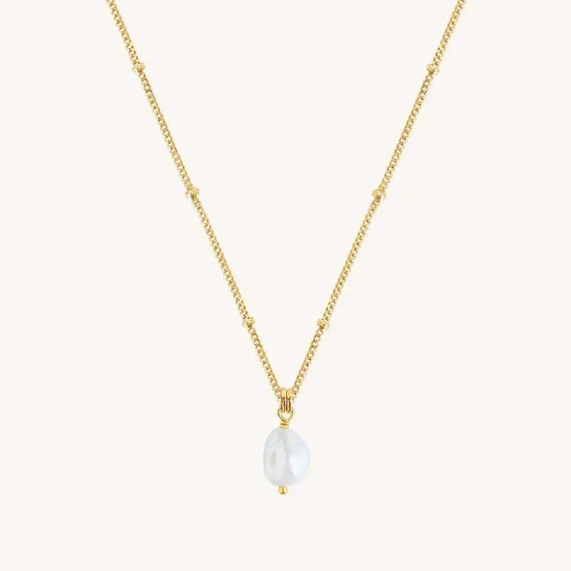 silver arrow pendant necklace Keshi Pearl Necklace - Stone of Potential