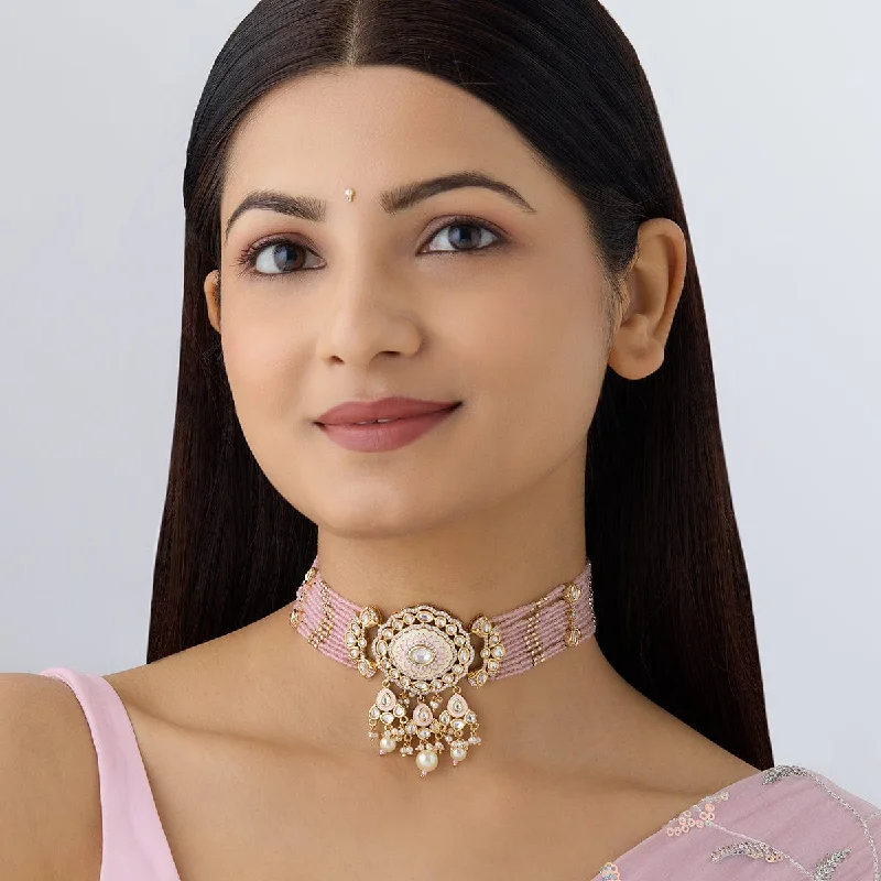 infinity couple’s ring matching set Kundan Necklace 161518