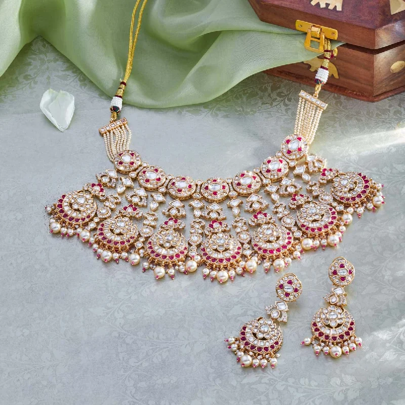delicate pearl bracelet Kundan Necklace 167022