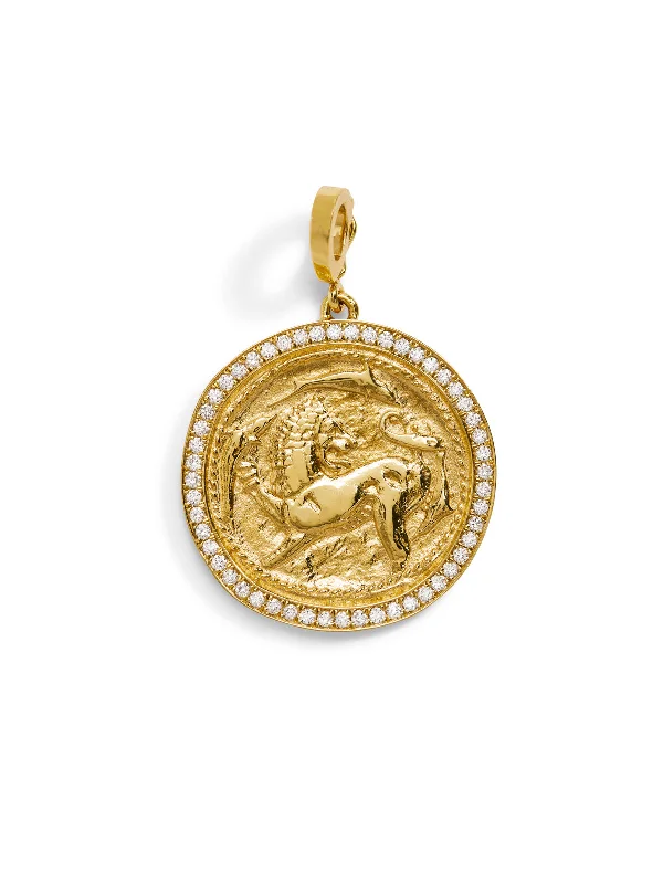 solid gold disc charm bracelet Large Animal Kingdom Pavé Diamond Yellow Gold Coin Charm solid gold disc charm bracelet Large Animal Kingdom Pavé Diamond Yellow Gold Coin Charm