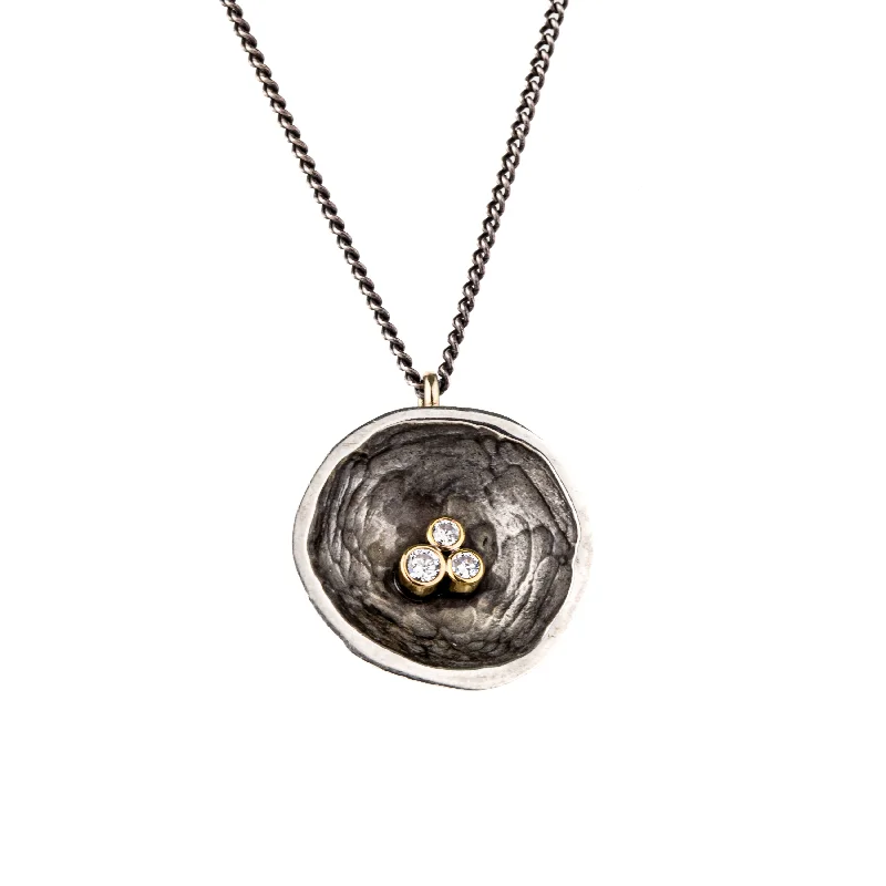 statement gemstone necklace handmade Large Cup of Diamonds Necklace