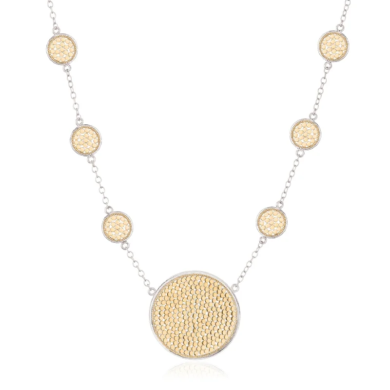 vintage citrine ring Large Station Collar Necklace (Disc)